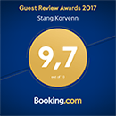 Booking.com Guest Review Award 9,7